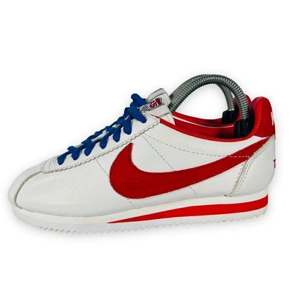 Nike ID Cortez US Soccer White Leather /‎ Red Suede 331986-997 Women's 5.5